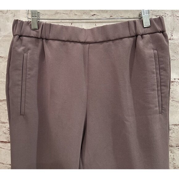 Aritzia Wilfred Darontal Pull On Pant Taupe Crepe Size 8 Pockets Elastic Waist - Picture 2 of 4